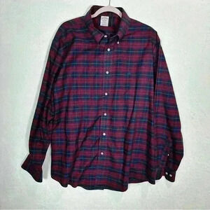 Brooks Brothers Shirt Supima‎ Cotton Mens XXL Original Polo Plaid Multicolor